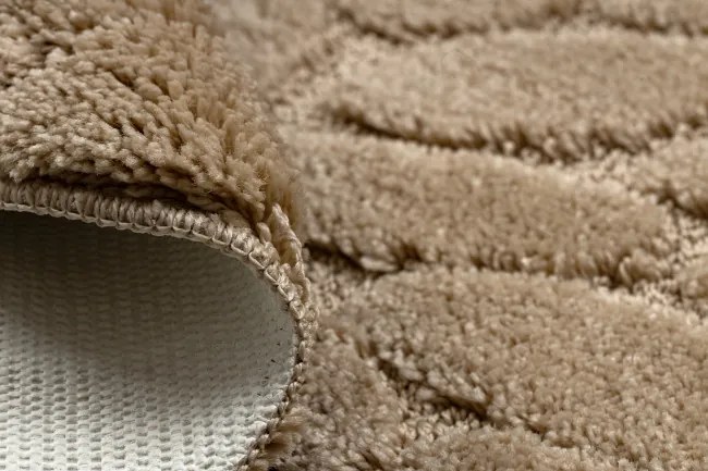 Kúpeľňový koberček SUPREME STONES kamienky, béžový kruh