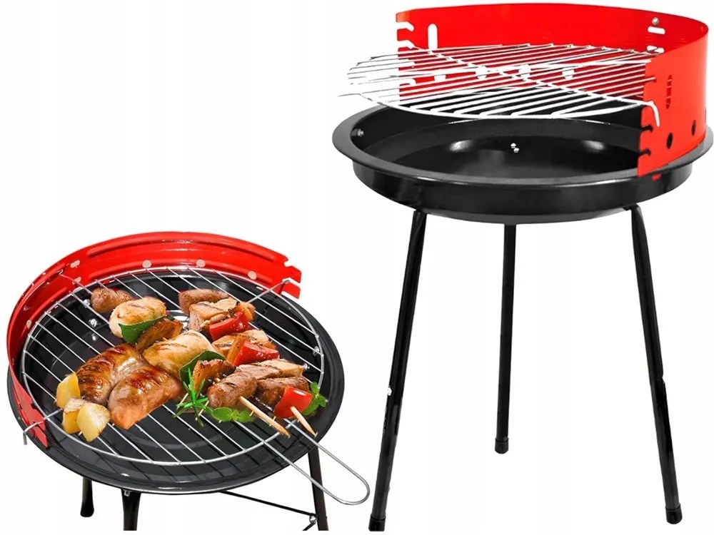 Verk 27095 BBQ gril na drevené uhlie, okrúhly 32 cm