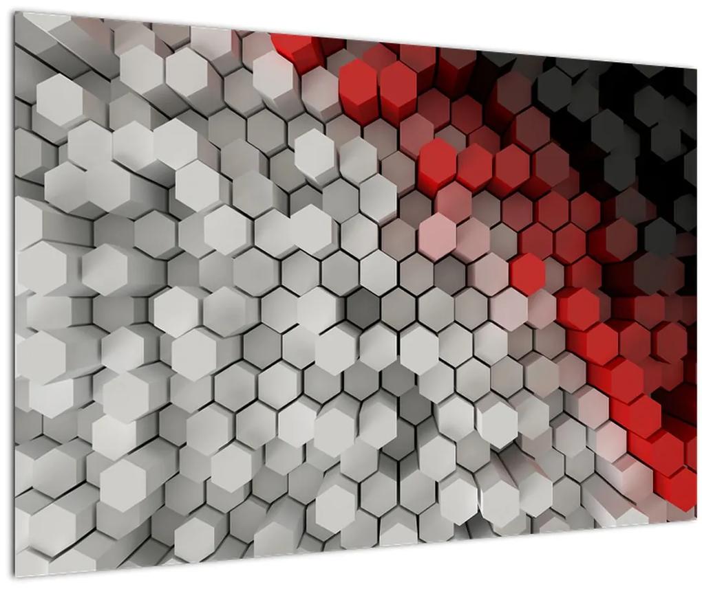 Obraz - 3D hexagóny (90x60 cm)