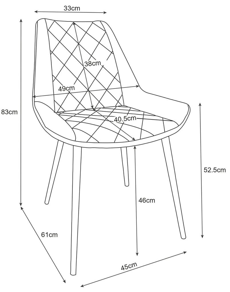 Jedálenská stolička Sariel (sivá) (2ks). Vlastná spoľahlivá doprava až k Vám domov. 1071282