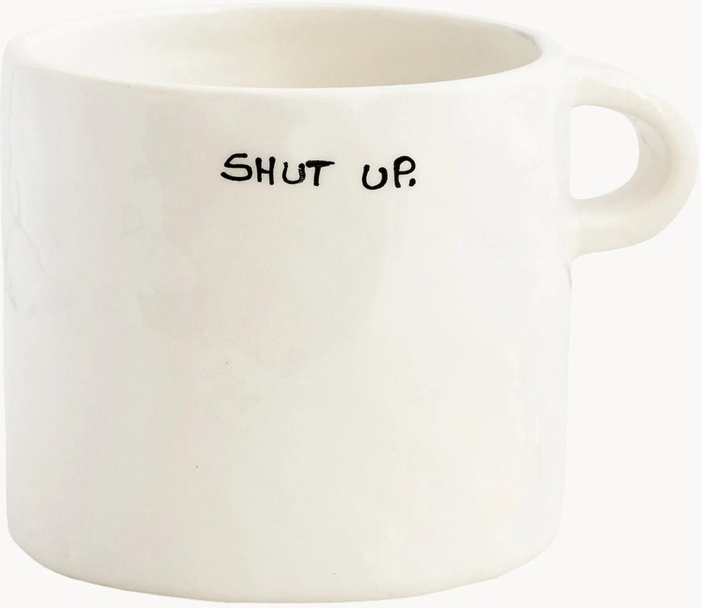 Ručne maľovaný hrnček Shut Up