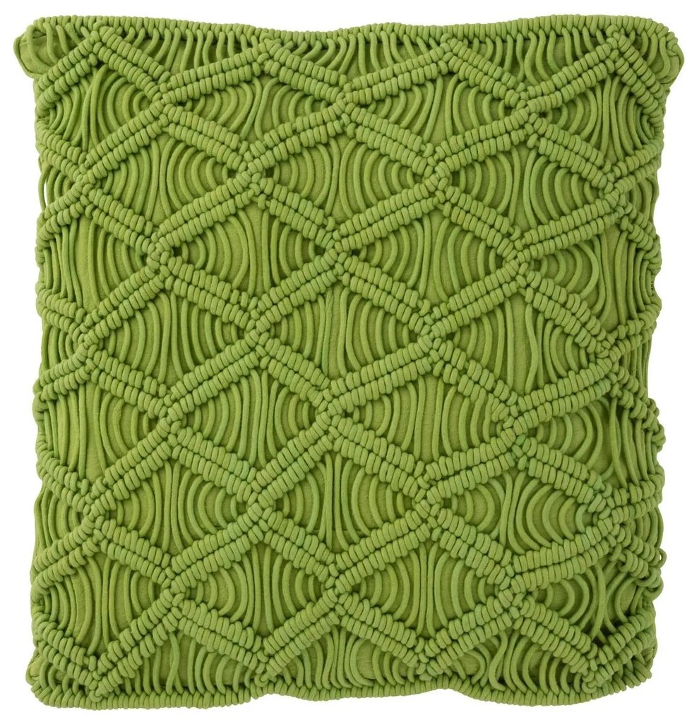 Pistáciovo zelený vankúš s výplňou Macrae - Ø 45 * 10 cm