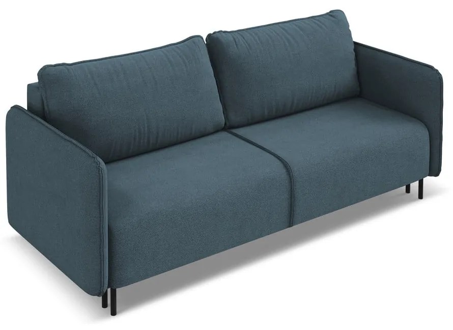 Modrá rozkladacia/s úložným priestorom pohovka 226 cm Luana – Makamii