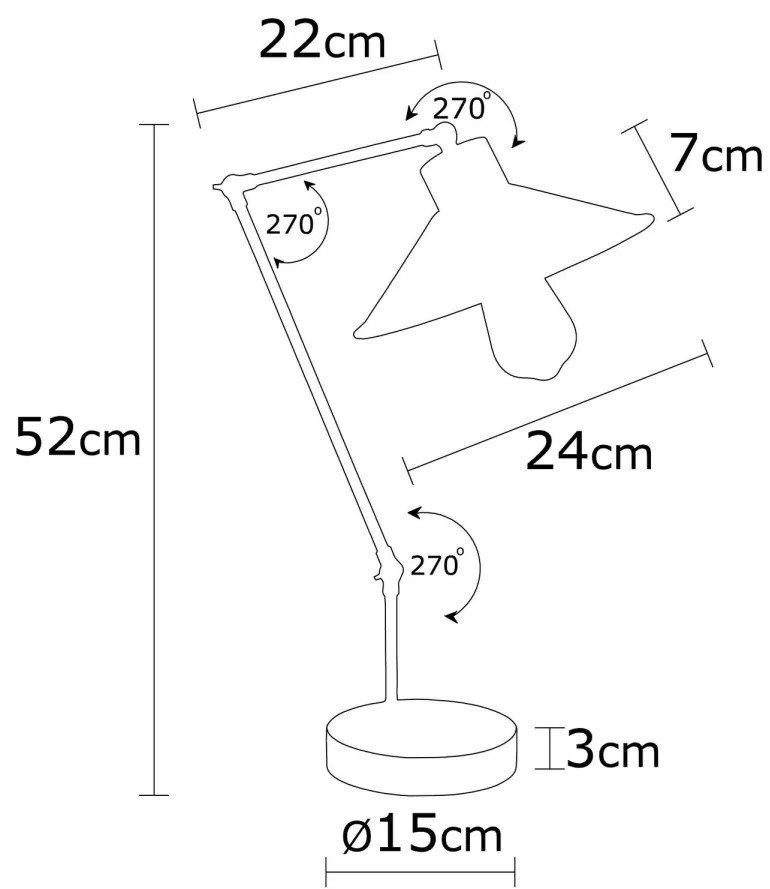 Stolná lampa Manavgat II čierna