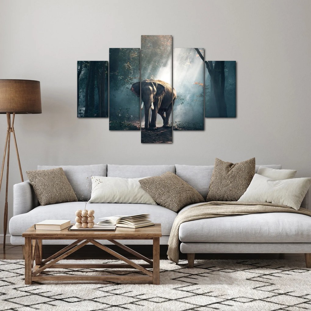Obraz slona v džungli (150x105 cm)