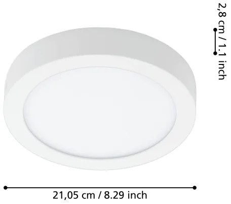 Eglo 900103 - LED stmievateľné kúpeľňové svietidlo FUEVA-Z  LED/16,5W/230V IP44