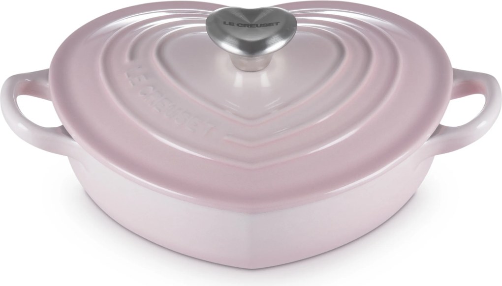 Pekáč Heart liatina 20 cm svetloružový