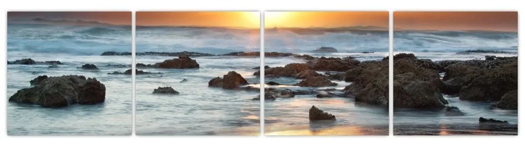 Západ slnka pri mori, obraz