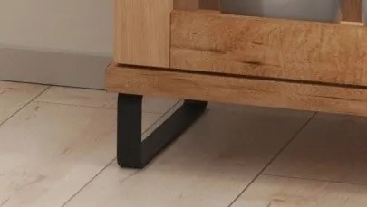 Vitrína Moderno C3 86 cm dub Artisan/čierna