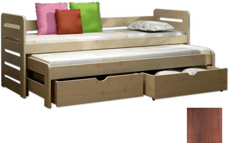 FA Detská posteľ Veronika 11 (180x80 cm) s prístelkou - viac farieb Farba: Orech, Variant bariéra: S bariérou