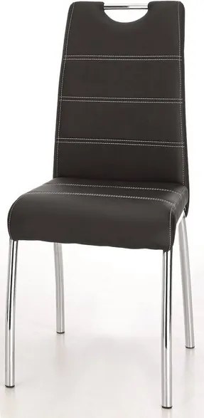 Jedálenská stolička Susi, čierna ekokoža