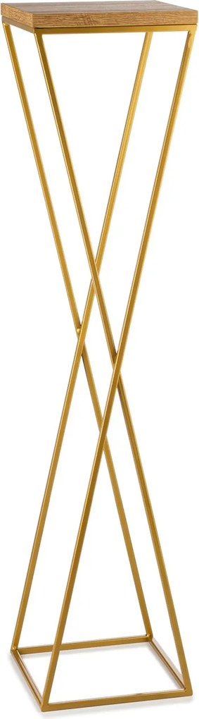 STOJAN NA KVETINÁČ LOFT6 100X24X24 CM ZLATÁ/HNEDÁ