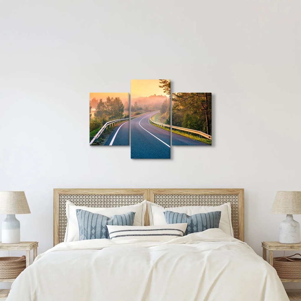 Obraz - Cesta pri východe slnka (90x60 cm)