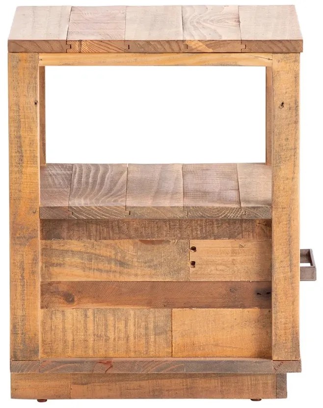furniture-nabytek.cz - Masívny nočný stolík z borovice, lakovaný, prírodná farba – 40×40×50 cm