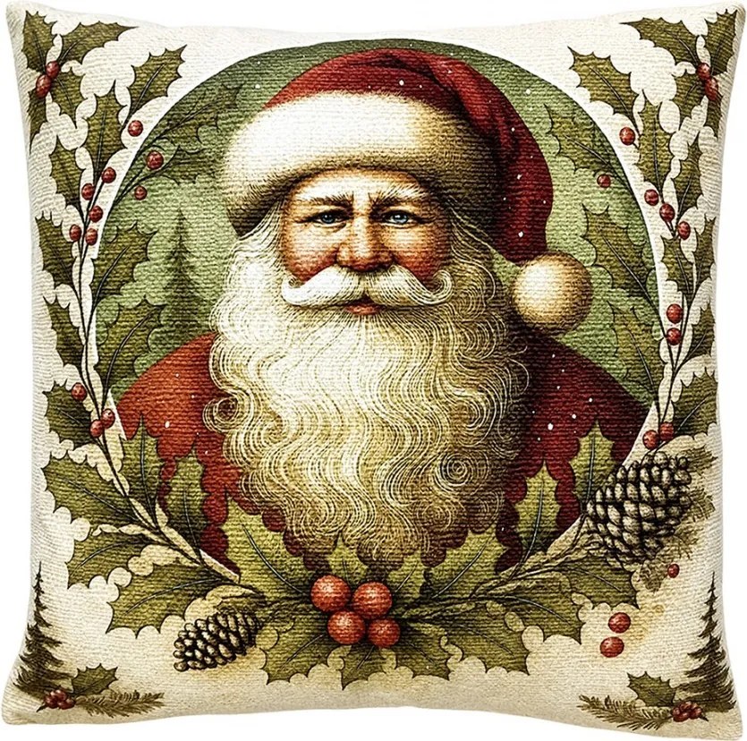 Dekoratívny vianočný vankúš Santa - 45*45*4 cm