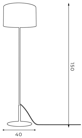 Stojacia lampa ARDEN 1xE27/60W/230V biela/zlatá
