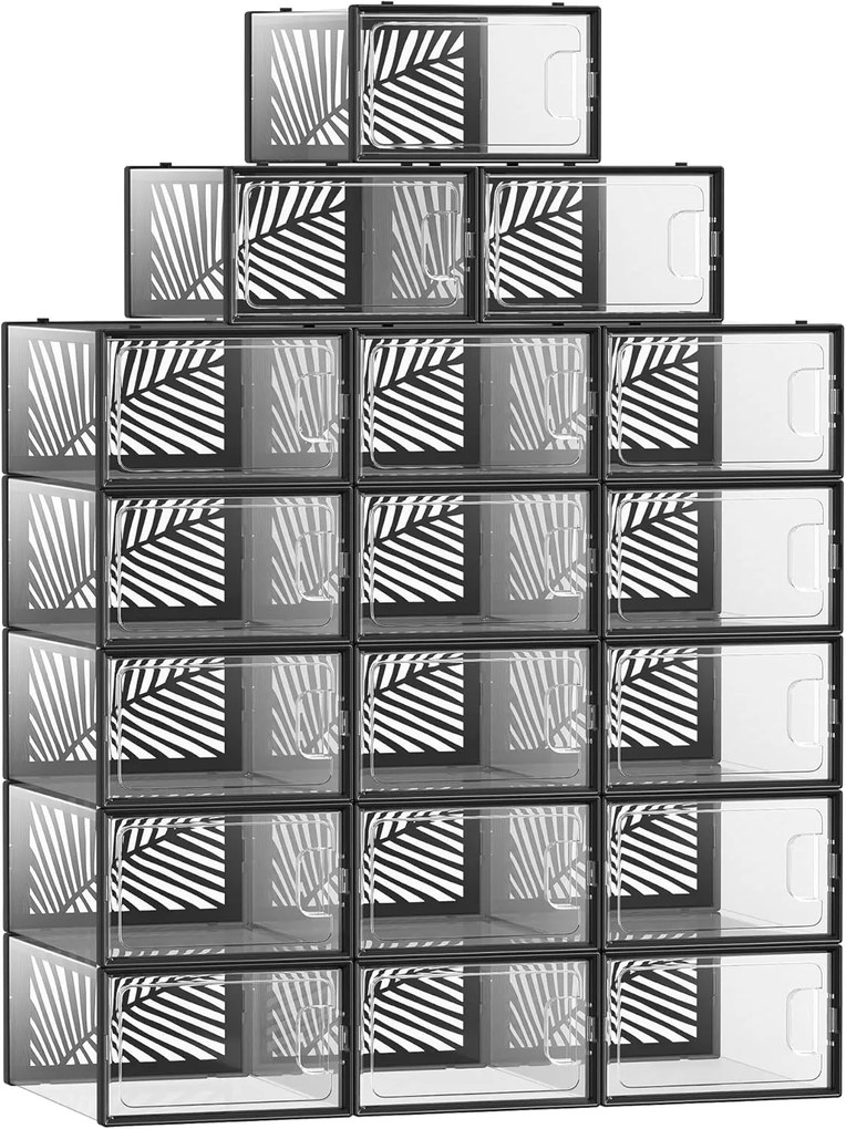 Modulárny botník 18 ks SILESIA číry/čierny