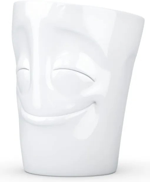 Biely spokojný porcelánový hrnček s uškom 58products, objem 350 ml