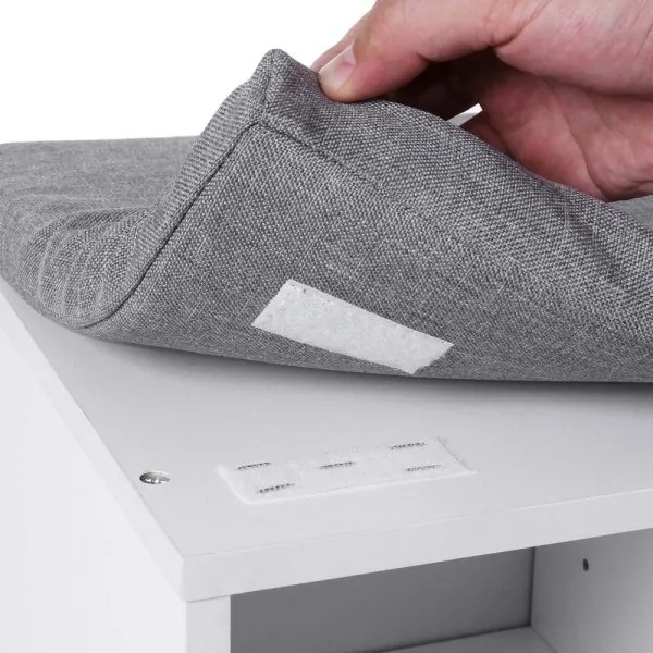 Botník VOREN biela/sivá