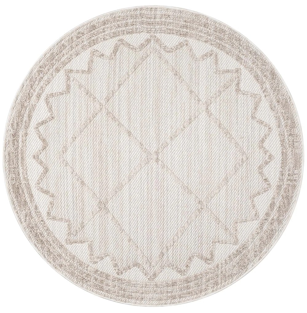Dekorstudio Vintage okrúhly koberec CLASICO 8931 - béžový Priemer koberca: 120cm