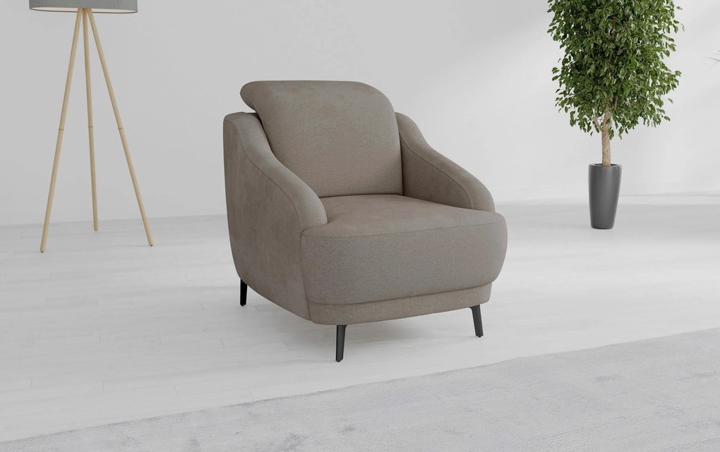 XXXLutz KRESLO, textil, farba lieskového orecha Sit & More - Online Only obývacie izby - 000144024188