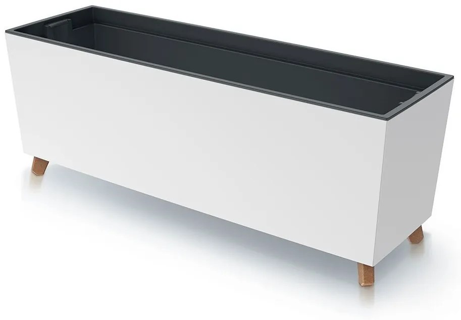 Kvetináč s vložkou CORBI IV 77 cm biely
