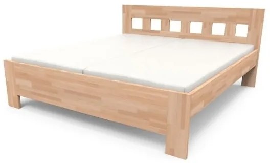 TEXPOL Manželská masívna posteľ JANA SENIOR - 200 x 140 cm, Materiál: DUB prírodný