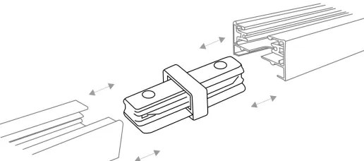 Zuma Line 3041 - Bodové svietidlo do lištového systému REFLEKTOR 6xGU10/10W/230V