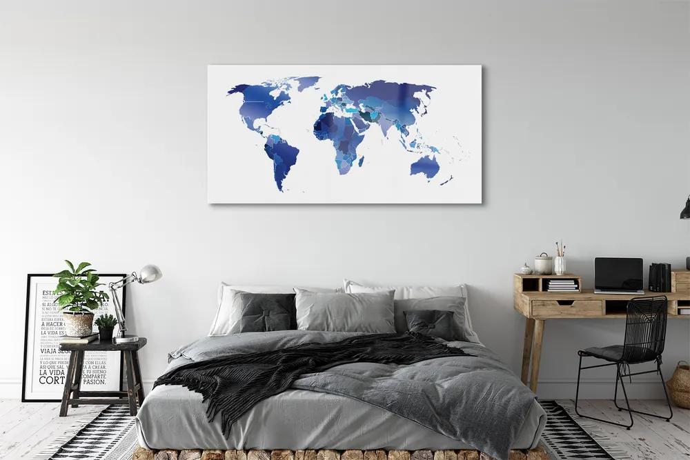 Obraz plexi Modrá mapa 140x70 cm