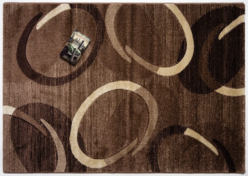 Spoltex, Kusový koberec Florida brown 9828, 160x230, hnedá, chodba / predsieň