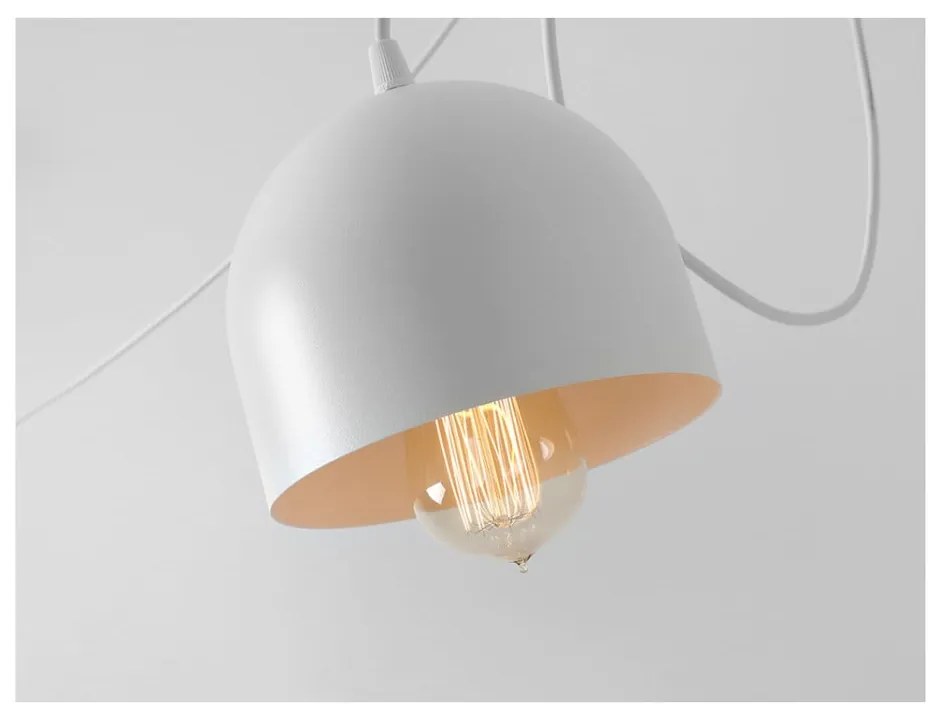 Biele závesné svietidlo na 4 žiarovky CustomForm Popo