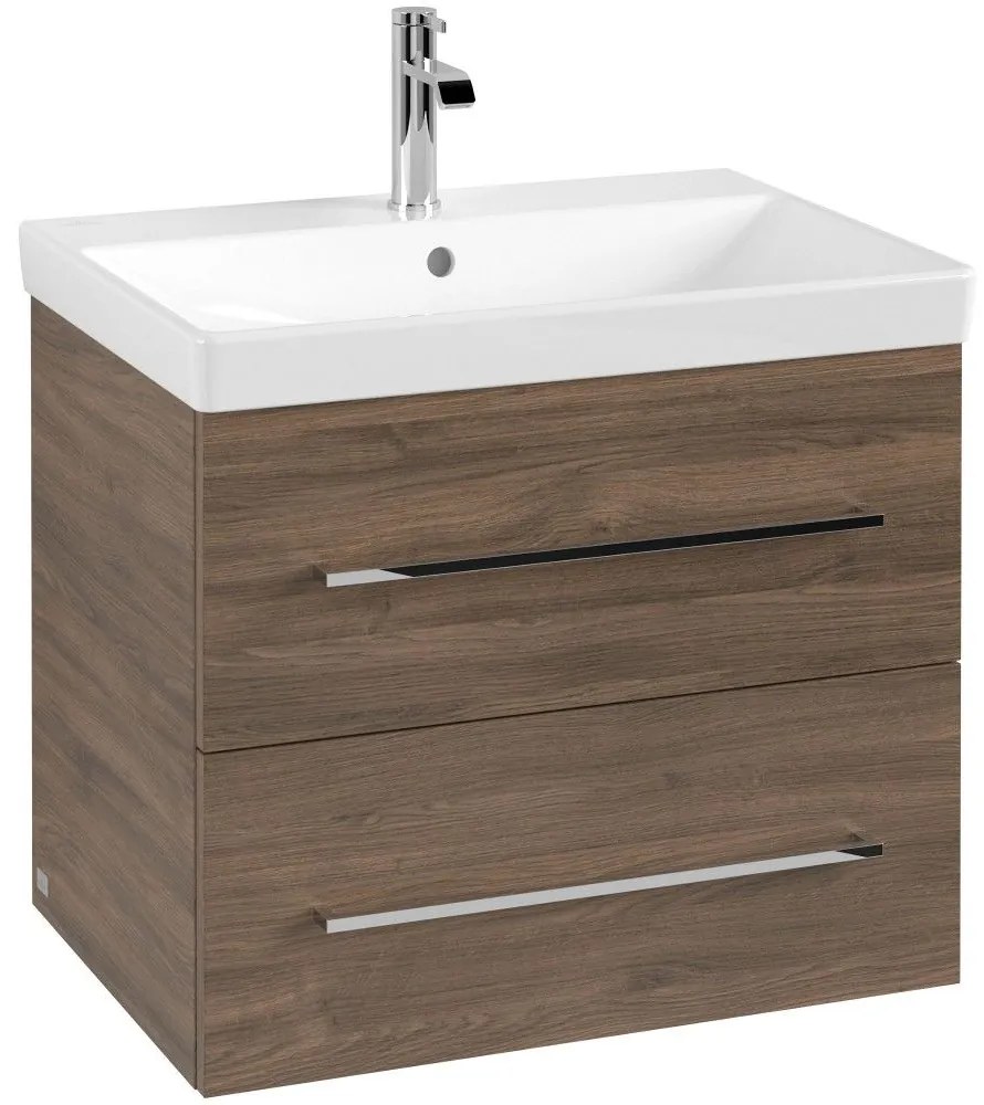 VILLEROY & BOCH Avento závesná skrinka pod umývadlo, 2 zásuvky, 630 x 452 x 514 mm, Arizona Oak, A89000VH