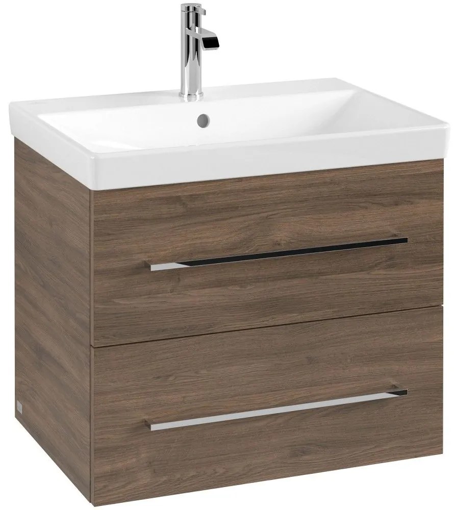 VILLEROY &amp; BOCH Avento závesná skrinka pod umývadlo, 2 zásuvky, 630 x 452 x 514 mm, Arizona Oak, A89000VH