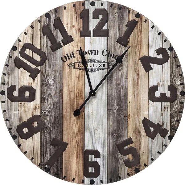 KARE DESIGN Nástenné hodiny Old Town 100 × 100 × 6 cm
