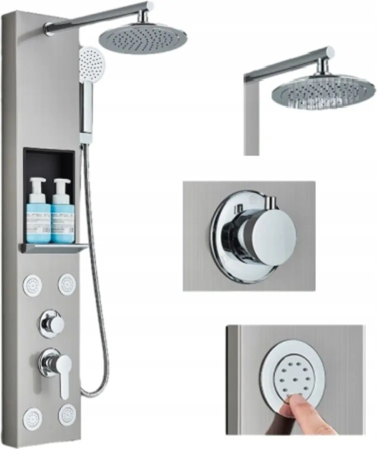 Sprchový panel MYQualife Premium strieborný