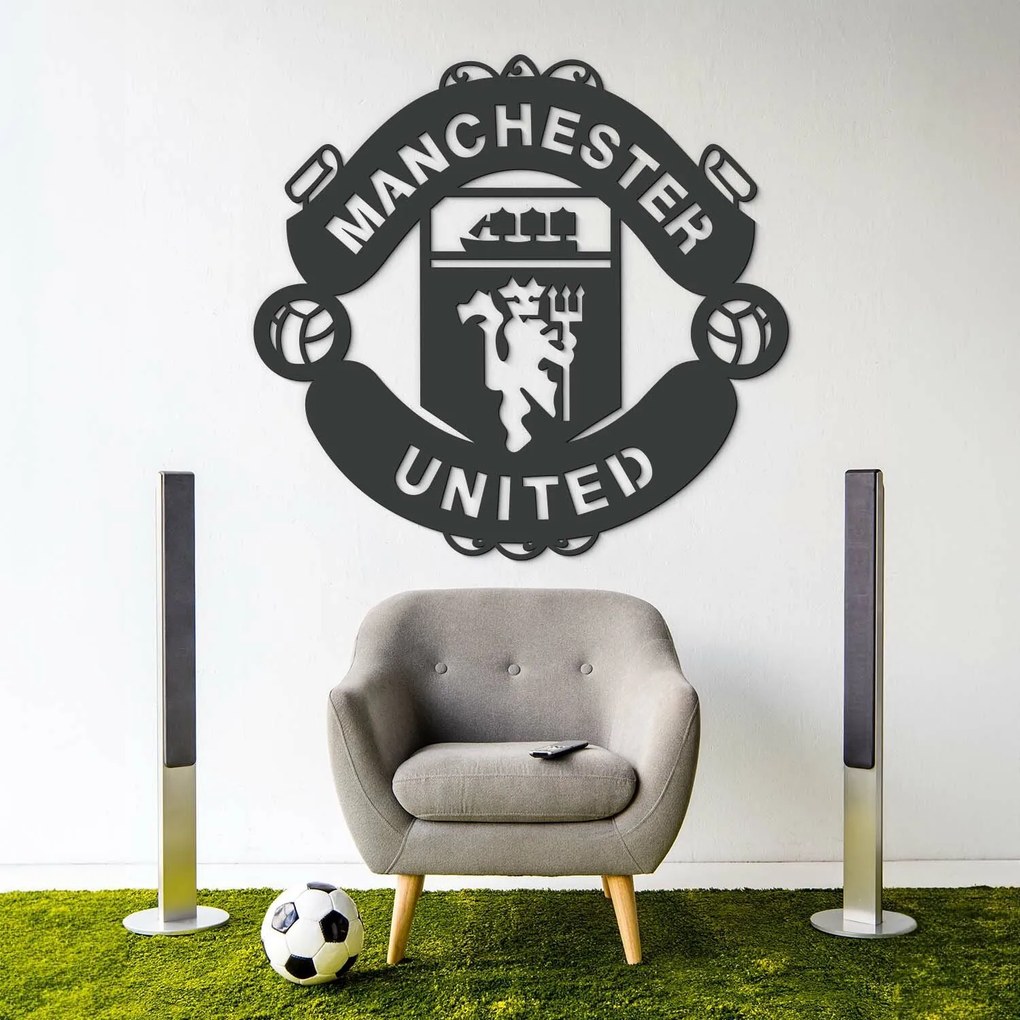 DUBLEZ | Drevený obraz - Logo Manchester United