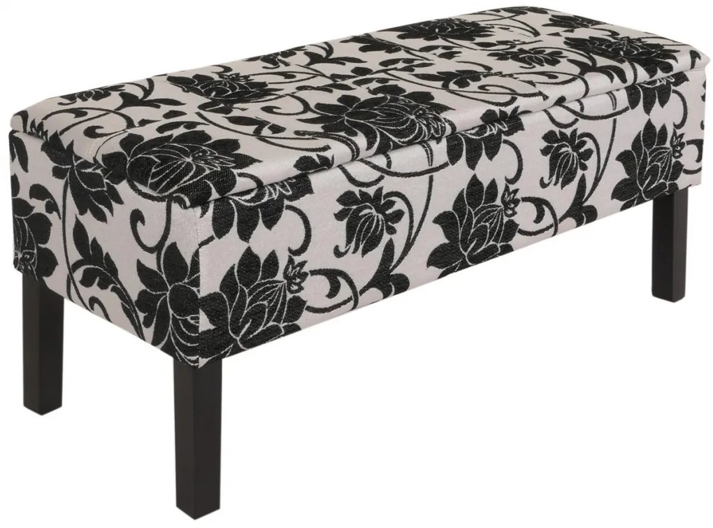 Lavička Renens - látka, vzor kvety