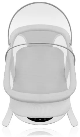 Lionelo - Detské húpacie lehátko s melódiou 2 v 1 BELLA Grey Concrete + diaľkové ovládanie