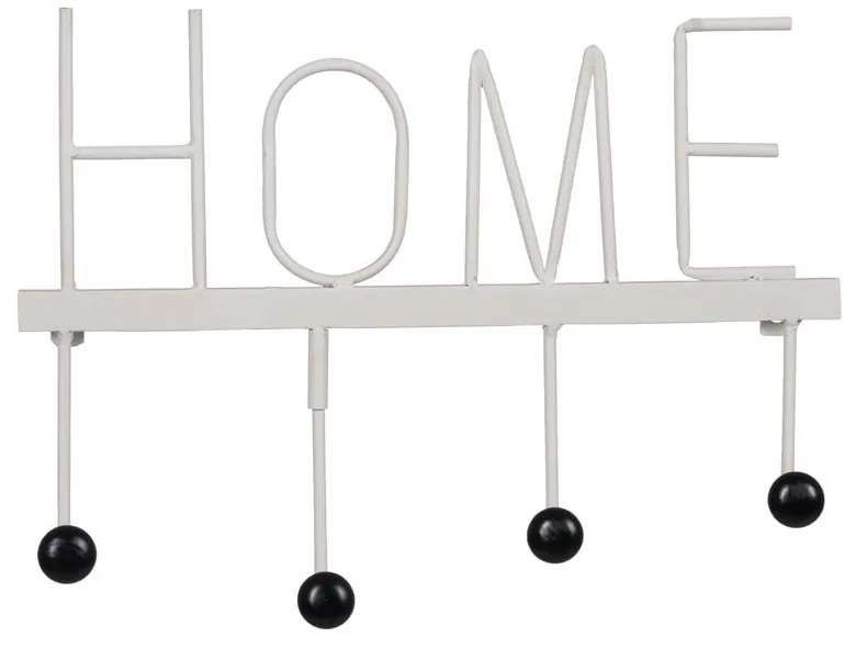 Biely kovový nástenný vešiak Home – Ixia