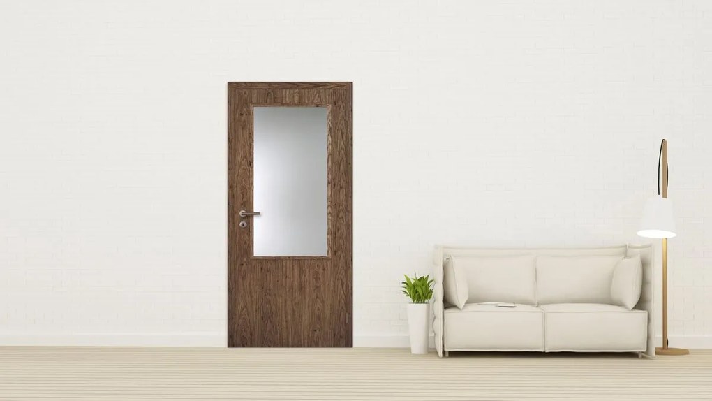 Doornite Interiérové dvere 2/3 sklo, 70 Ľ, 746 × 1 9783 mm, fólia, ľavé, dub Siena, presklené