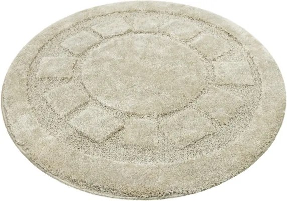 Kúpeľňový koberček svetlobéžový kruh