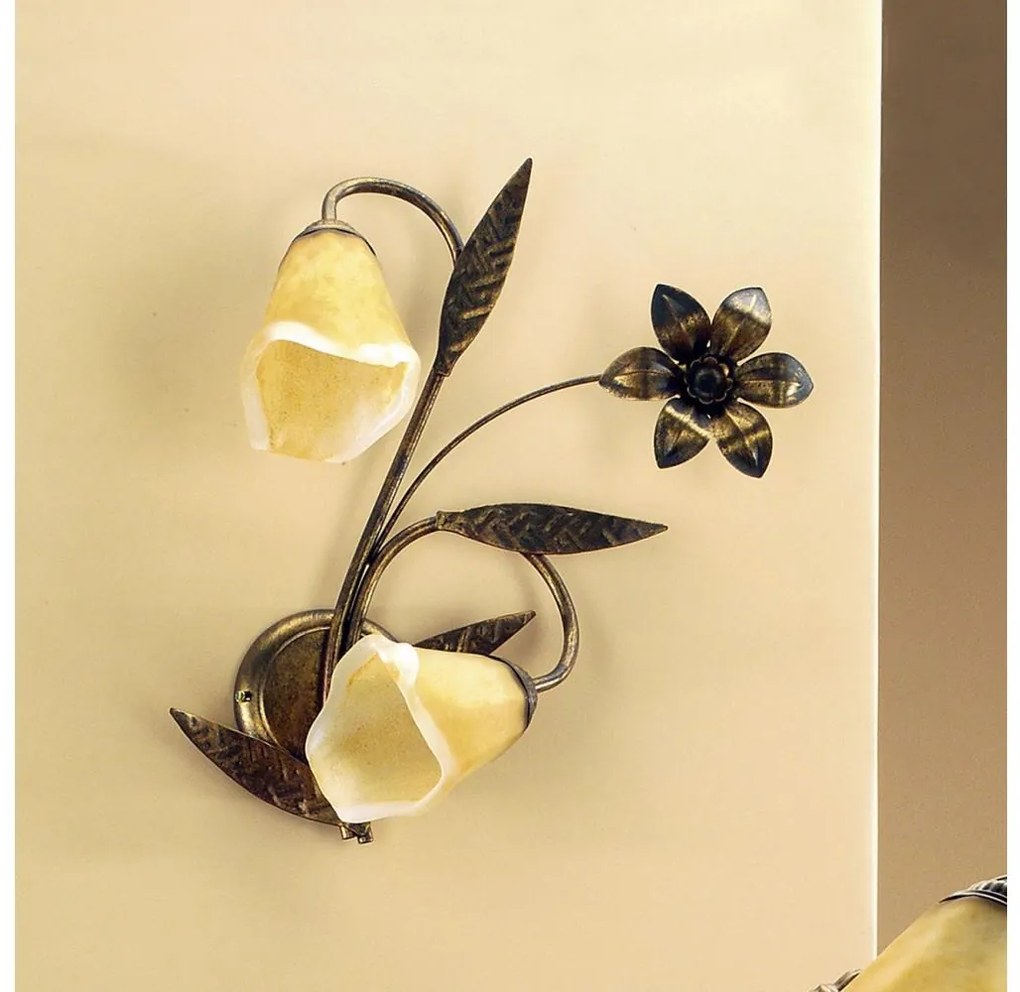 ONLI - Nástenné svietidlo ALGA 2xE14/6W/230V bronzová