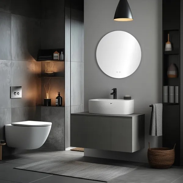 Brilagi - stmievateľné vyhrievané LED zrkadlo s podsvietením DEMI PRO LED/20W/230V pr. 60 cm IP44