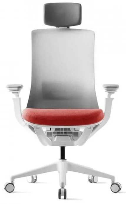 Kancelárska ergonomická stolička ROLY White — sieť, látka, biela / viac farieb Svetlo modrá