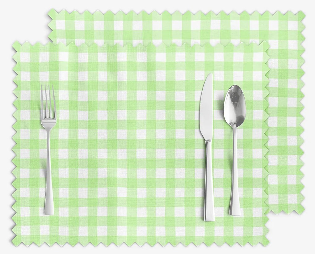 Goldea prestieranie na stôl teflónové - zelené kocky - sada 2ks 30 x 40 cm