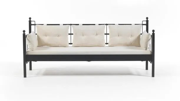 Béžová trojmiestna vonkajšia sedačka Lalas DKS, 96 × 209 cm