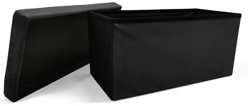 Skladací taburet PERFECT DUO 60x30 cm čierny