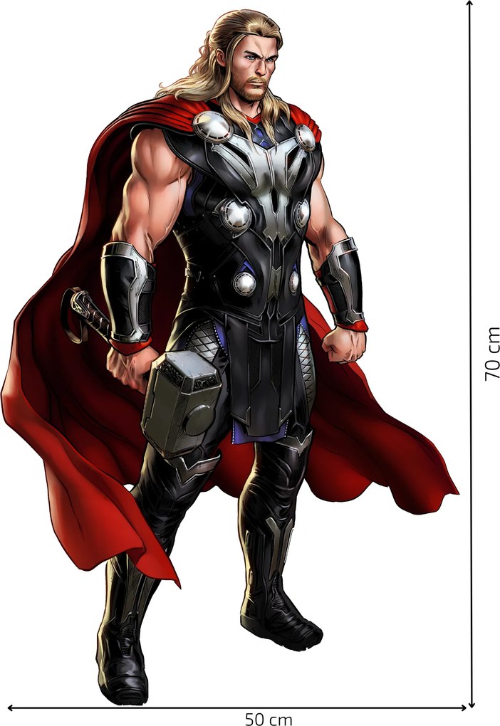 50x70cm Thor - textilná nálepka na stenu