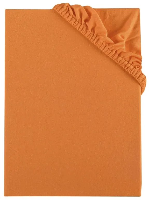 Plachta posteľná oranžová marhuľová jersey EMI, Detská plachta 70x140