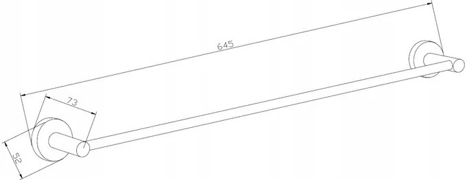 Kúpeľňová polica na uteráky MEXEN REMO s 1 priečkou - rose gold, 7050724-60